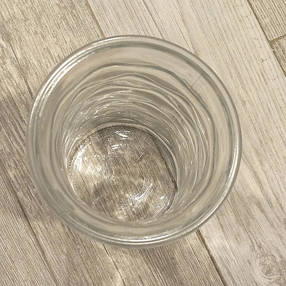 Textured Clear Glass Vase 9.5 Inches Tall